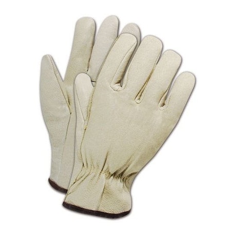 Magid Leather Drivers Gloves, Slip On Cuff, Straight Thumb Thumb, Tan, L 12 PK B6741E-L